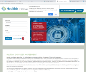 Healthix Portal Screenshot