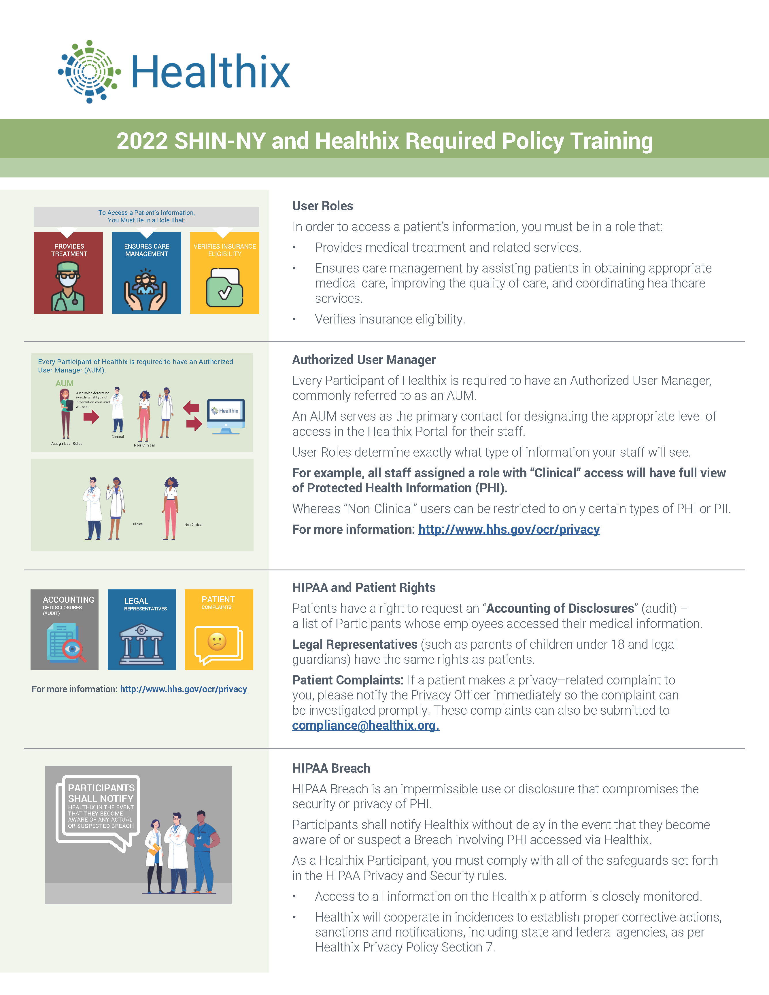 Healthix Mandated Policy - Healthix