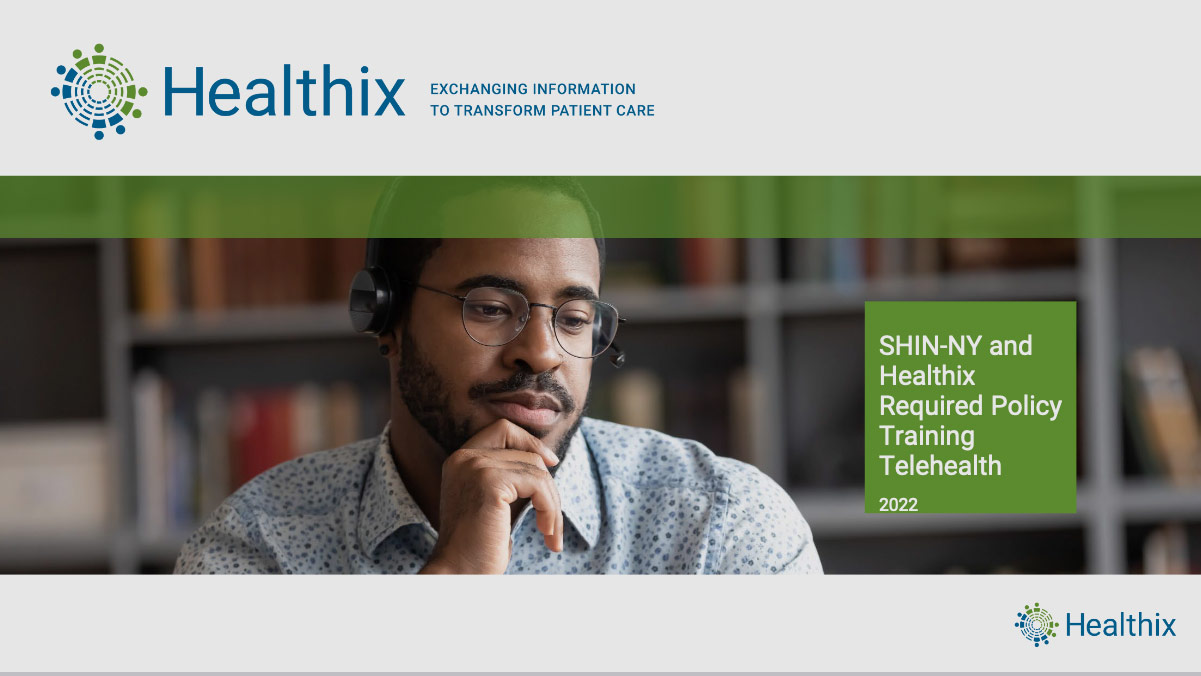 Healthix telehealth training PDF